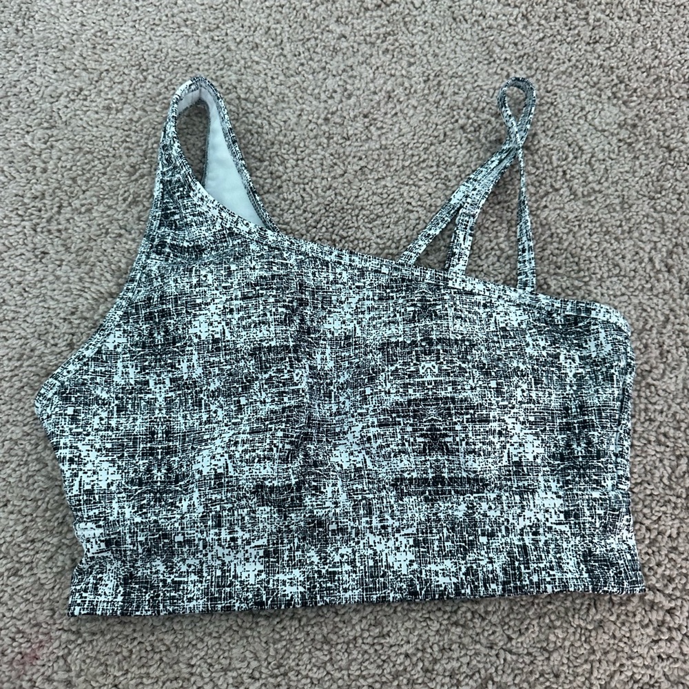 Black and White Sports Bra